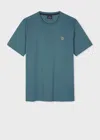 Ps By Paul Smith Teal Blue Organic Cotton Zebra Logo T-shirt Green In Green