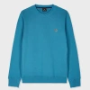 Ps By Paul Smith Teal Blue Zebra Logo Organic Cotton Sweatshirt Green In Green