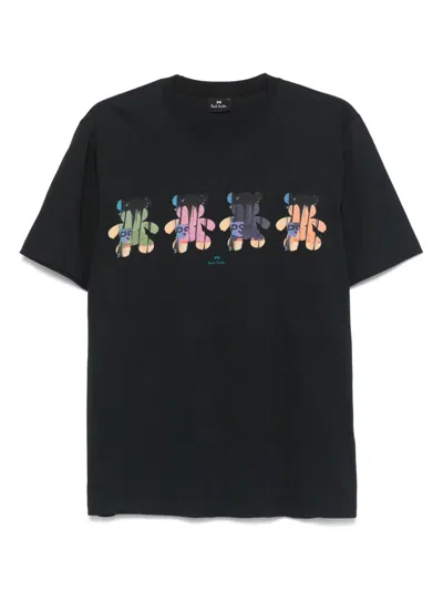 Ps By Paul Smith Teddy Bear-print T-shirt In Blue