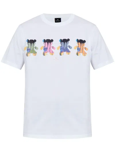 Ps By Paul Smith Teddy Bear-print T-shirt In White