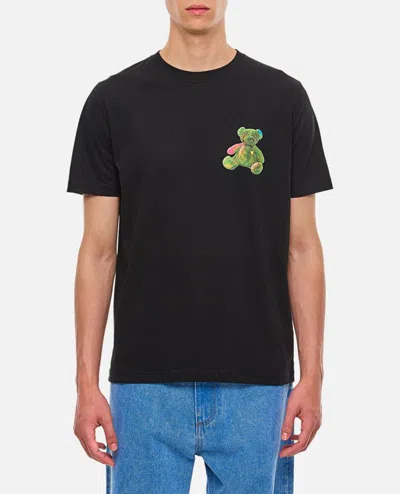 Ps By Paul Smith Teddy Bear-print Cotton T-shirt In Black