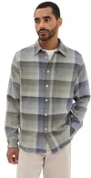 Ps By Paul Smith Textured Plaid Button Down Shirt Beige In Beige