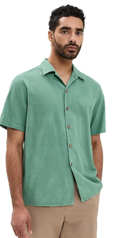 Ps By Paul Smith Textured Short Sleeve Shirt Pea Green