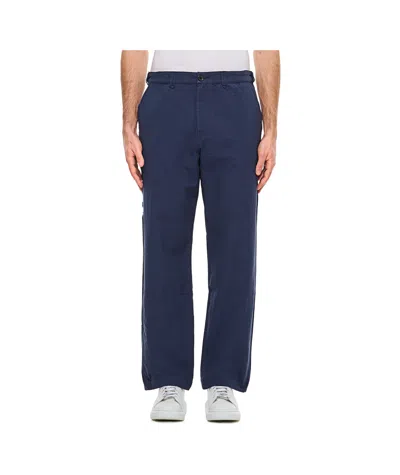 Ps By Paul Smith Textured Trousers In Blue