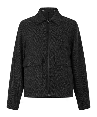 Ps By Paul Smith Textured Wool Jacket In Black