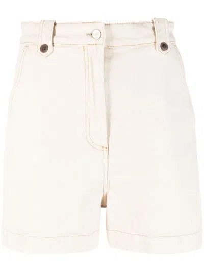 Ps By Paul Smith Thigh-length Denim Shorts In Neutrals