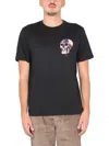 PS BY PAUL SMITH TIE DYE SKULL PRINT T-SHIRT