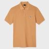 Ps By Paul Smith Toffee Brown Organic Cotton Zebra Polo Shirt In Brown