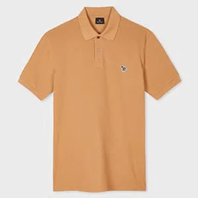 Ps By Paul Smith Toffee Brown Organic Cotton Zebra Polo Shirt