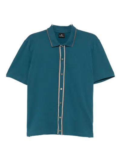 Ps By Paul Smith Trim Placket Shirt In Blue
