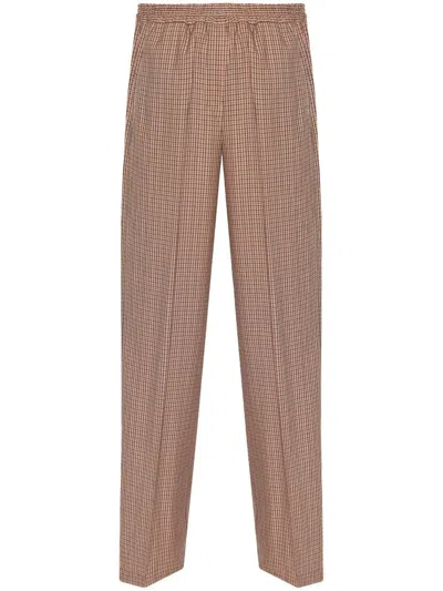 Ps By Paul Smith Check Palazzo Trousers In Beige