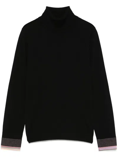 Ps By Paul Smith Turtleneck Knitted Sweater In Black