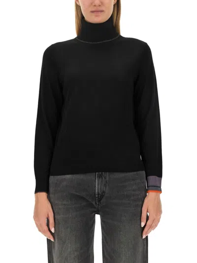 Ps By Paul Smith Turtleneck Shirt In Black