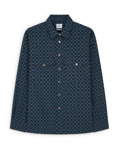 Ps By Paul Smith Two Pocket Button Up Shirt In Blue