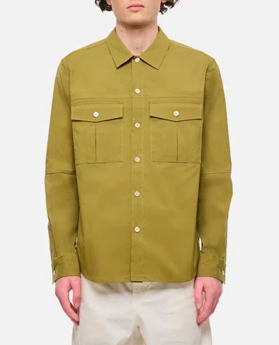 Ps By Paul Smith Utility Cotton Shirt In Green