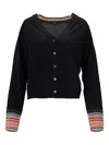 Ps By Paul Smith V-neck Cardigan In Black