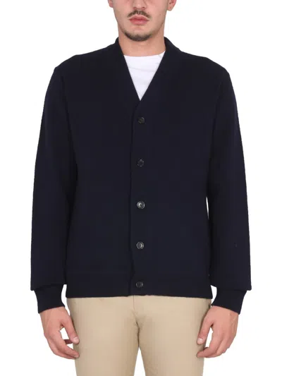 Ps By Paul Smith V-neck Cardigan In Blue