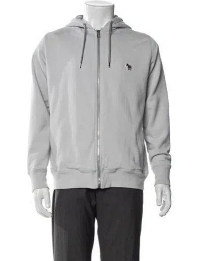 Pre-owned Ps By Paul Smith V-neck Long Sleeve Hoodie In Gray