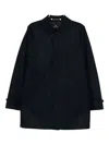 Ps By Paul Smith Waffle-textured Shirt Jacket In Blue