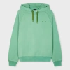 Ps By Paul Smith Mens Ls Hoodie Ps Happy Emb Green In Green