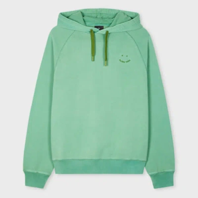 Ps By Paul Smith Mens Ls Hoodie Ps Happy Emb Green