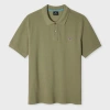 Ps By Paul Smith Washed Green Organic Cotton Zebra Polo Shirt