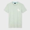 Ps By Paul Smith Washed Green Slim-fit Tilt Zebra Logo T-shirt