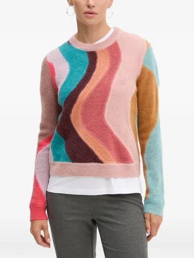 Ps By Paul Smith Wave-pattern Sweater In Multi