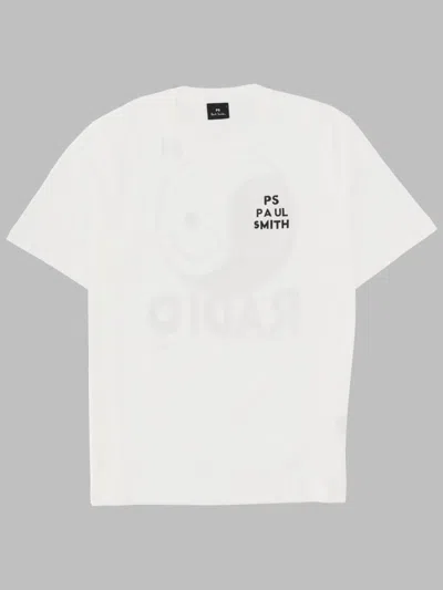Ps By Paul Smith T Shirt Con Stampa In White