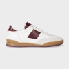 Ps By Paul Smith White And Bordeaux Leather 'dover' Trainers In White
