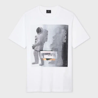 Ps By Paul Smith Ps Paul Smith Ps Austronaut Cotton T-shirt In White