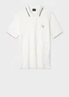 Ps By Paul Smith Ps Paul Smith Regular Fit Tipped Zebra Embroidered Stretch Organic Cotton Polo In White