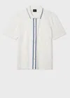 Ps By Paul Smith White Button-front Stretch-cotton Polo Shirt