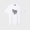 Ps By Paul Smith White Circuit Print 'zebra' T-shirt In White