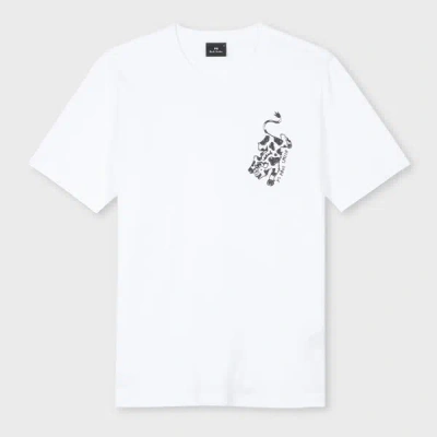 PS BY PAUL SMITH WHITE 'COW' PRINT T-SHIRT