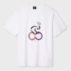 Ps By Paul Smith White 'cyclist' Print T-shirt