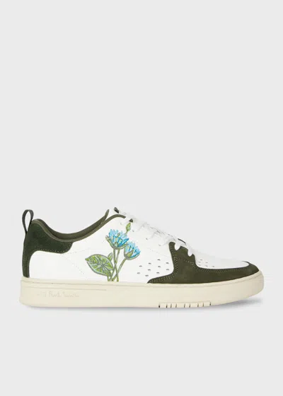 Ps By Paul Smith White Embroidered Flower 'cosmo' Trainers