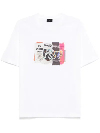 Ps By Paul Smith White Graphic Print T-shirt