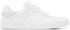 PS BY PAUL SMITH WHITE LEATHER LISTON SNEAKERS