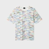 Ps By Paul Smith White Multicolour Stripe T-shirt In White