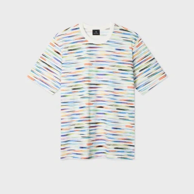 Ps By Paul Smith White Multicolour Stripe T-shirt