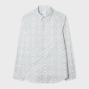 Ps By Paul Smith White Organic Cotton 'globe Flower' Shirt In Multi