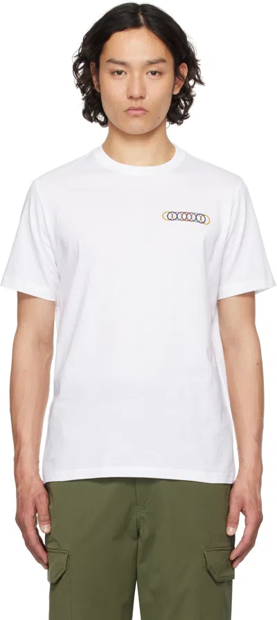 Ps By Paul Smith White Overlapping Circles T-shirt In 1 White