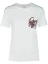 PS BY PAUL SMITH WHITE PADLOCKS COTTON T-SHIRT