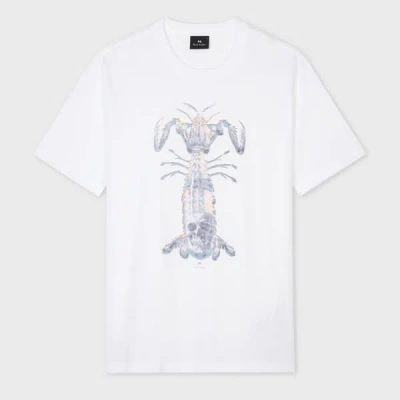 Ps By Paul Smith Mens Reg Fit T Shirt Praying Mantis Praw White