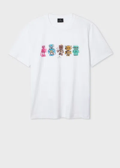 Ps By Paul Smith White 'robots' T-shirt