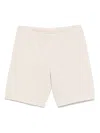 Ps By Paul Smith White Shorts In Cottone And Linen With Colored Zebra In White