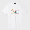 Ps By Paul Smith White 'sign Posts' Print T-shirt In White
