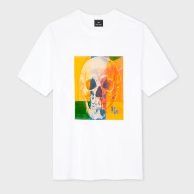 Ps By Paul Smith Skull Square Cotton T Shirt In White