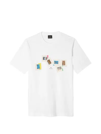 Ps By Paul Smith Ps Paul Smith Slides Cotton T-shirt In Orange